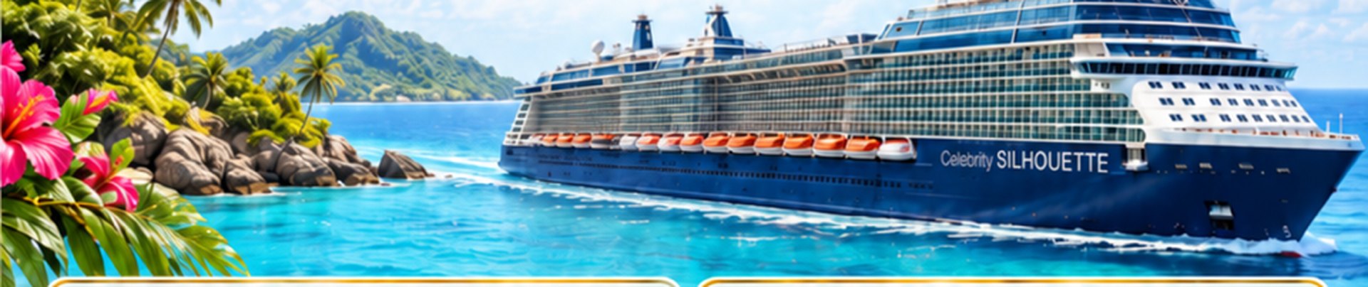 The Celebrity Silhouette at sea in the Caribbean